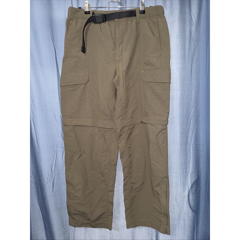 The North Face Men's Olive Convertible Hiking Performance Pants Shorts Size Med